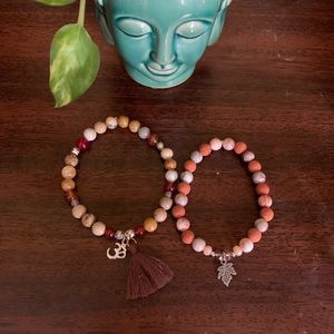 OM and leaf bracelet